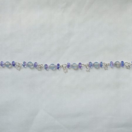 Sterling Silver Violet 'Bow' Bracelet