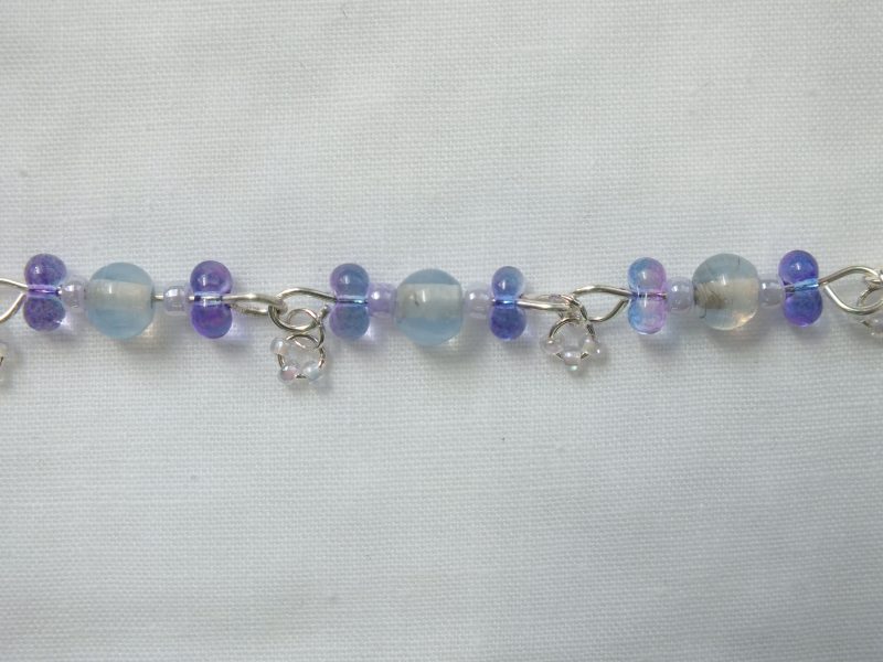 Sterling Silver Violet 'Bow' Bracelet