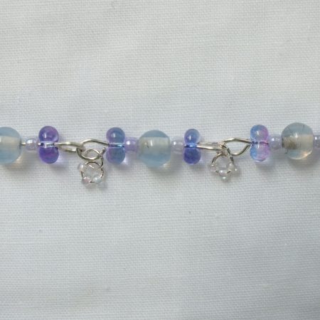 Sterling Silver Violet 'Bow' Bracelet