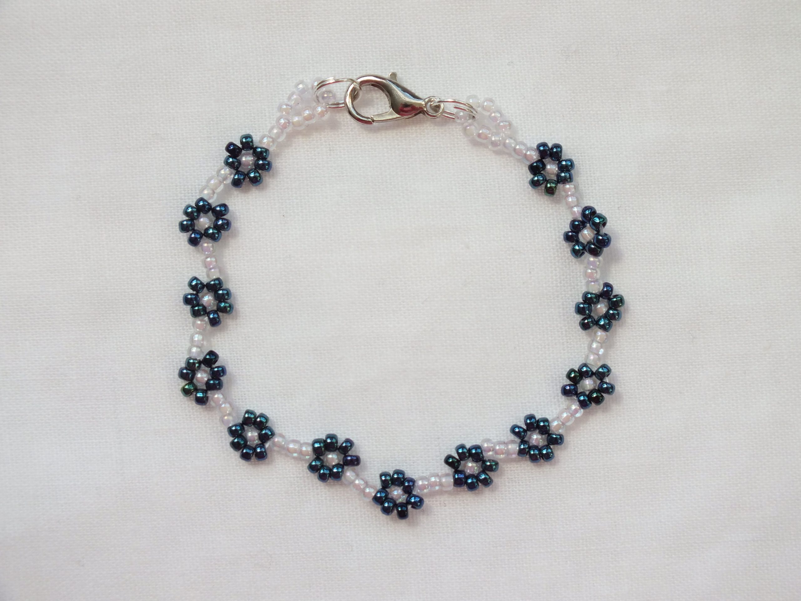 Beaded Flower 'Royal' Bracelet