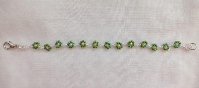 Beaded Flower 'Moss' Bracelet
