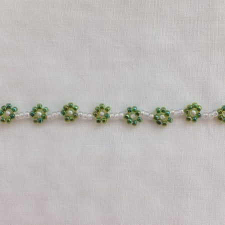 Beaded Flower 'Moss' Bracelet