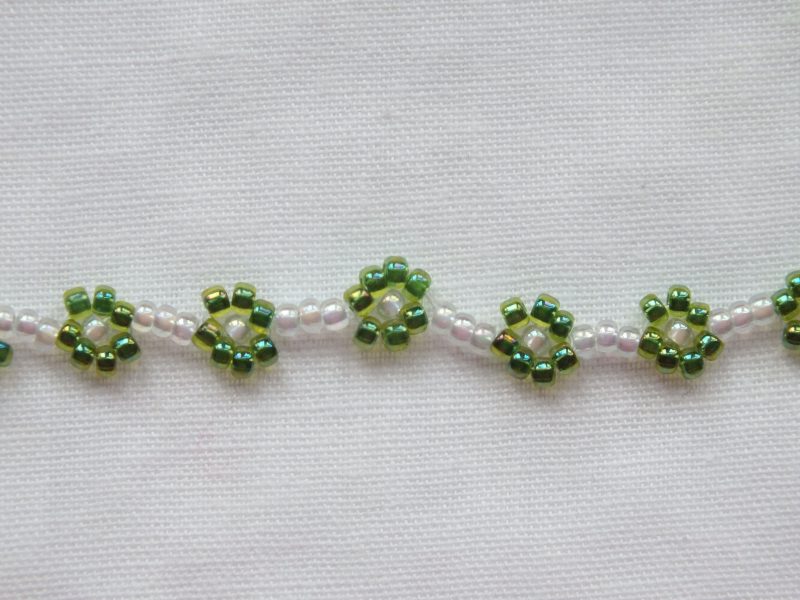 Beaded Flower 'Moss' Bracelet