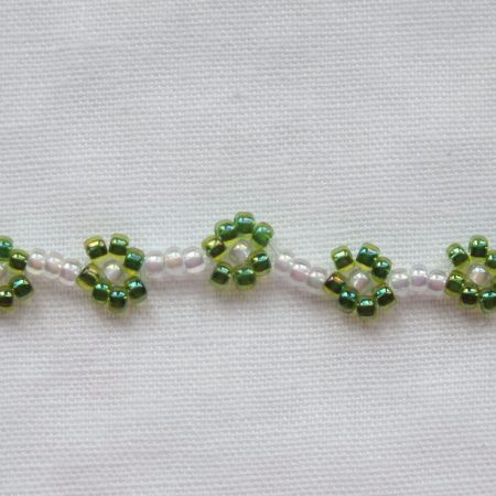 Beaded Flower 'Moss' Bracelet