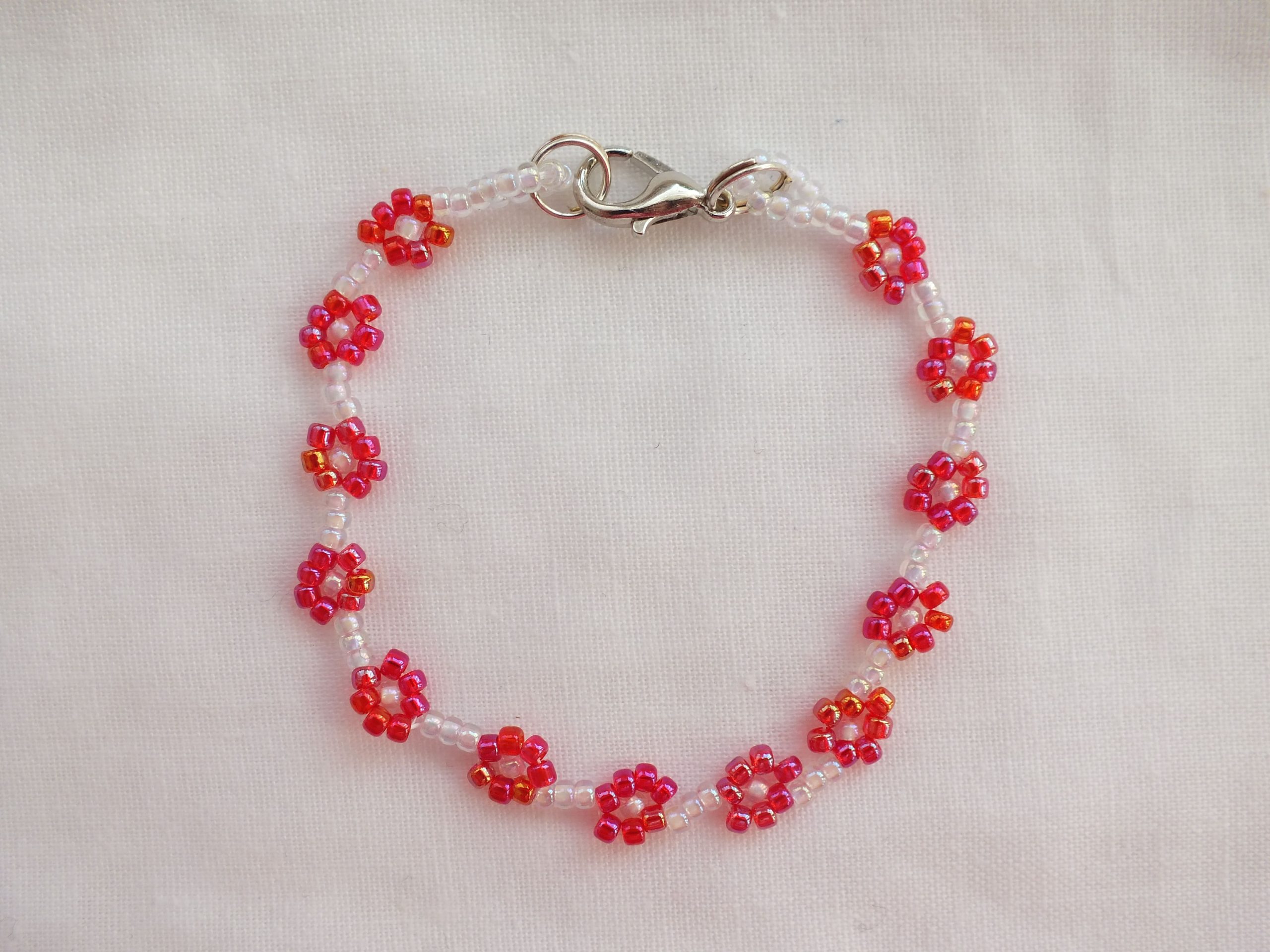 Beaded Flower 'Sunset' Bracelet