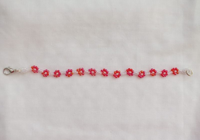 Beaded Flower 'Sunset' Bracelet
