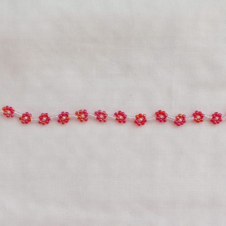 Beaded Flower 'Sunset' Bracelet