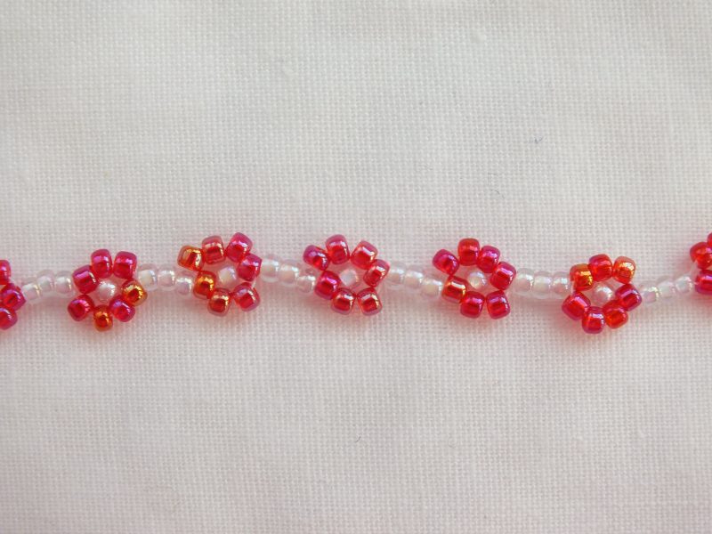 Beaded Flower 'Sunset' Bracelet