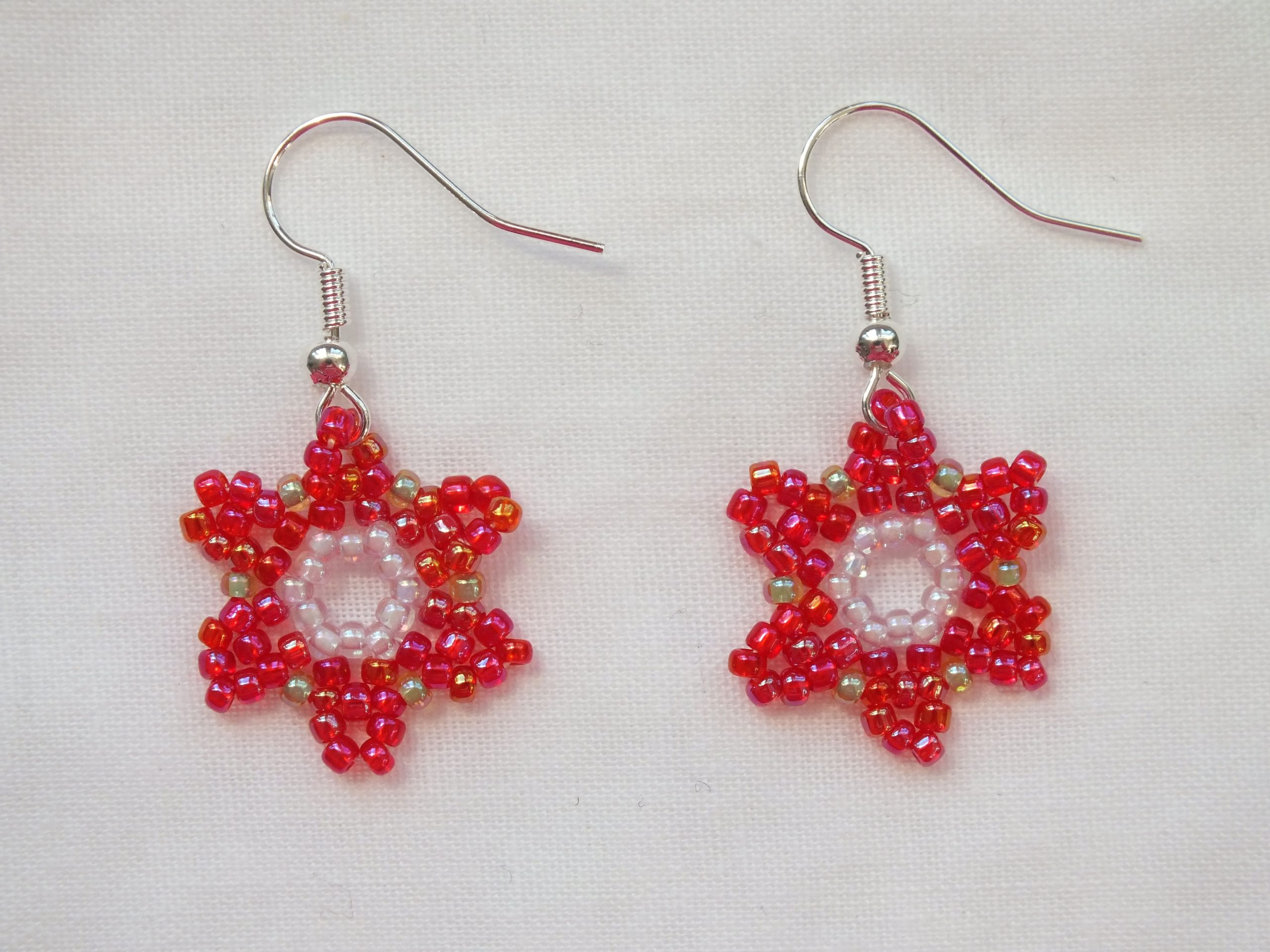 Beaded Flower 'Sunset' Earrings