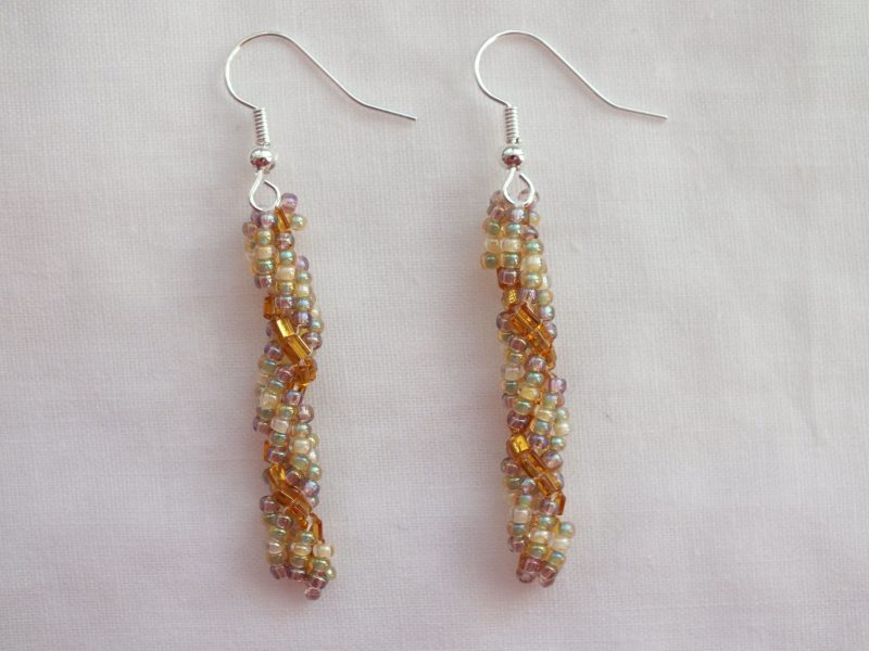 Beaded Spiral 'Sun' Earrings