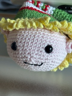 Amigurumi Style Christmas Tree Decoration Trio. Father Christmas, Elf, Raindeer