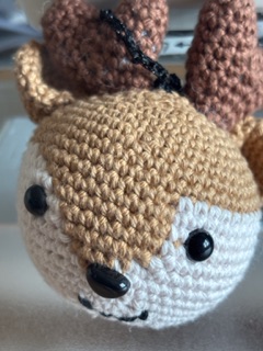 Amigurumi Style Christmas Tree Decoration Trio. Father Christmas, Elf, Raindeer