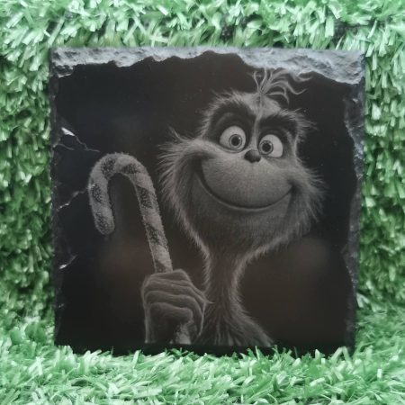 Grinch Slate Coasters-Christmas Table Decor-Drink Coasters