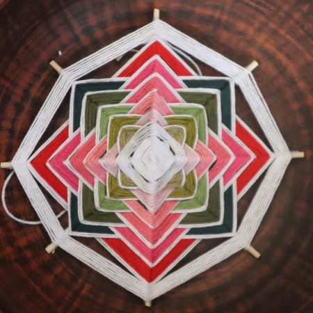 Ojos de Dios 'Summer vibes'/ Handcrafted mandala/ Birthday gift/ Spiritual present/ Wall art