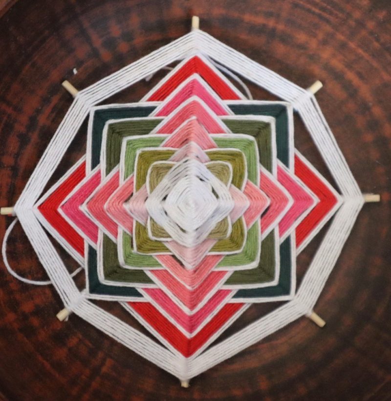 Ojos de Dios 'Summer vibes'/ Handcrafted mandala/ Birthday gift/ Spiritual present/ Wall art