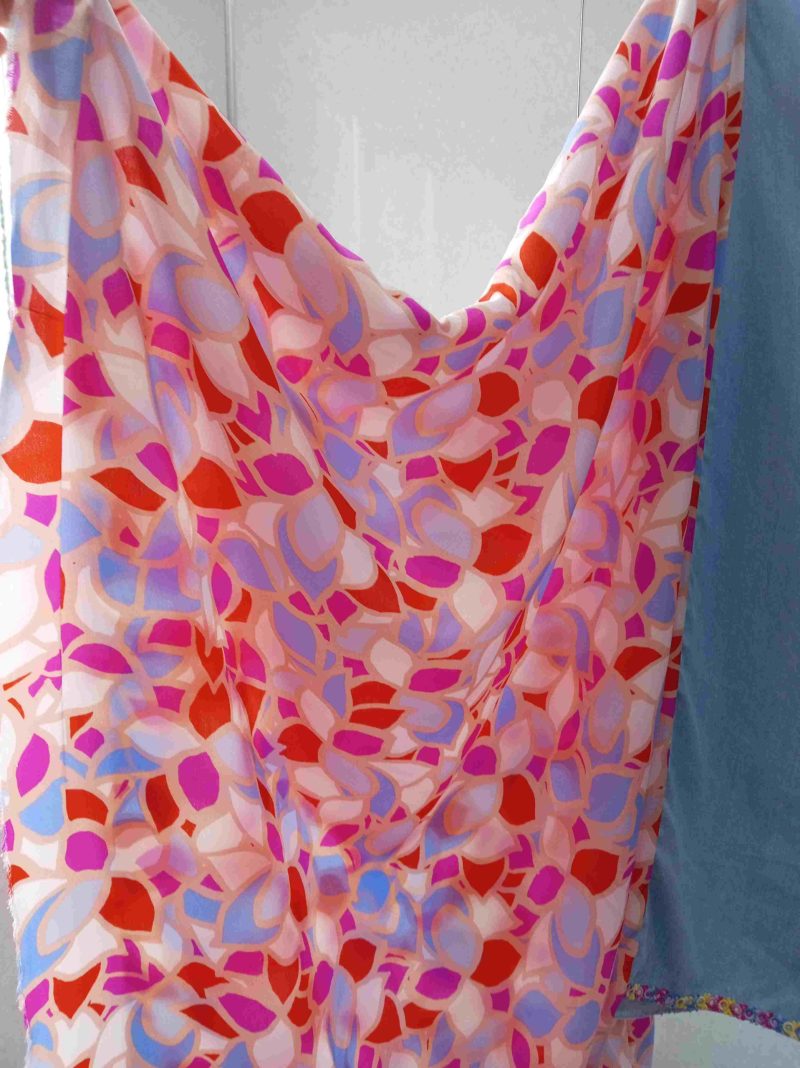 Upcycled Boho Hippie Style Fun Plus Size Poncho Kaftan