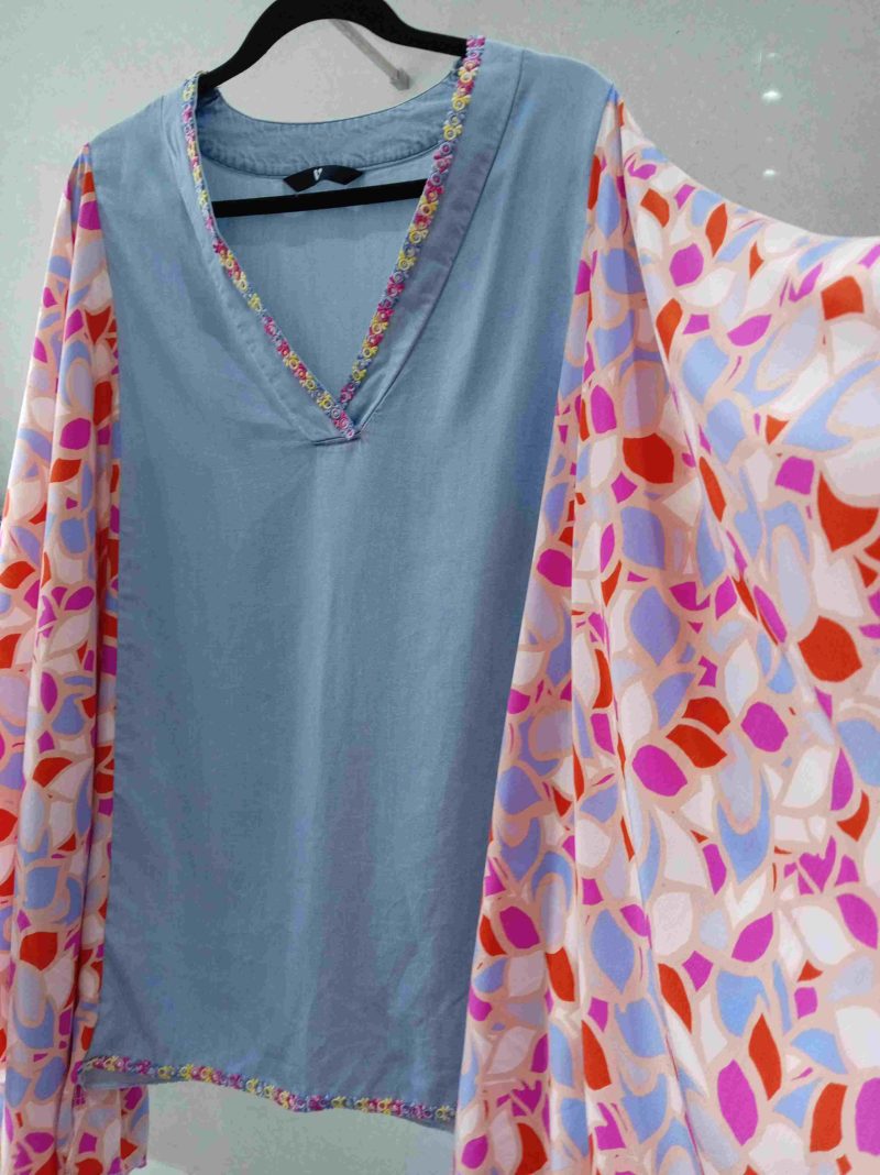 Upcycled Boho Hippie Style Fun Plus Size Poncho Kaftan