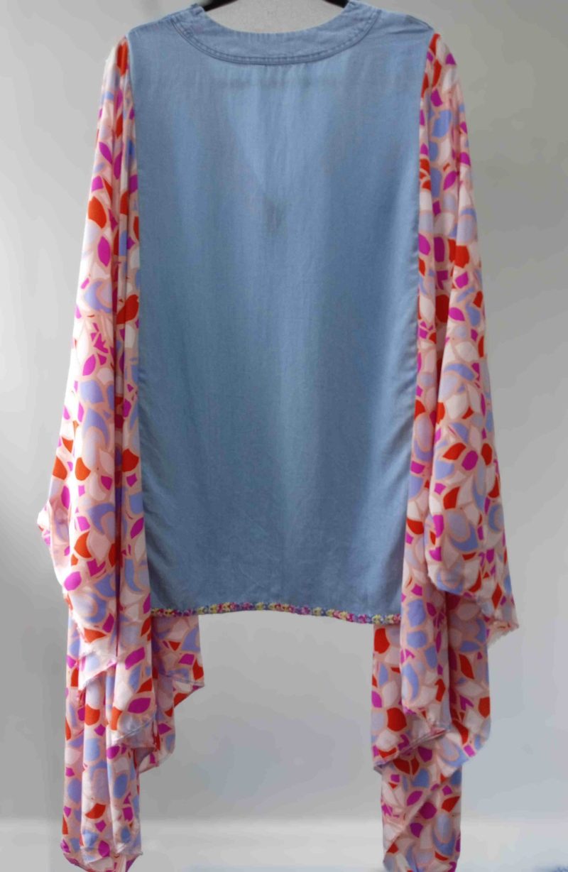 Upcycled Boho Hippie Style Fun Plus Size Poncho Kaftan