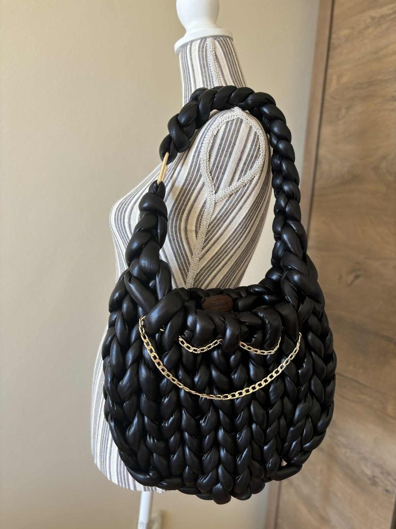 Handmade hobo tube yarn bag