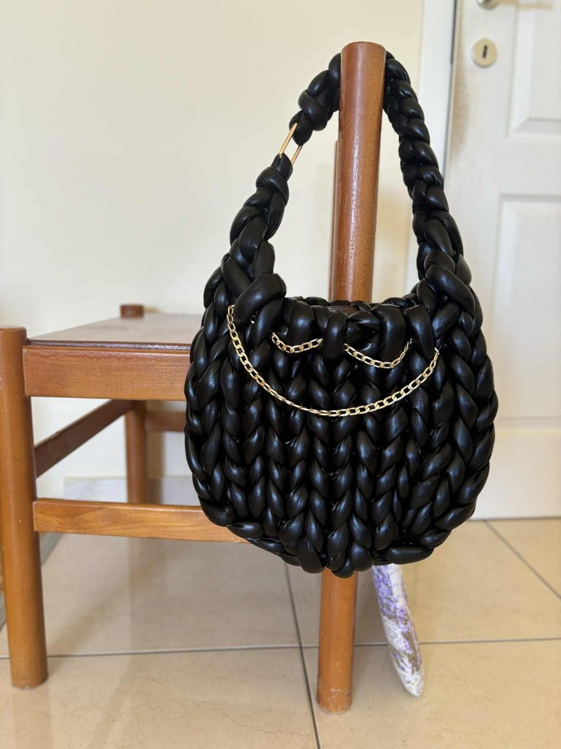 Handmade hobo tube yarn bag