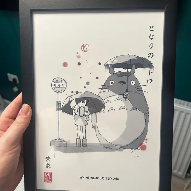 (Set of THREE) Framed Studio Ghibli Movie Fanart Prints - Facebook Marketplace
