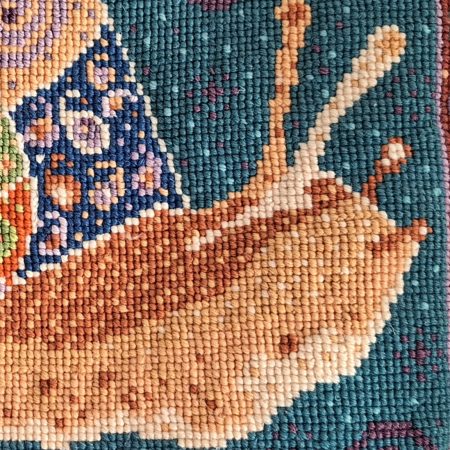 Tapestry Kit, Needlepoint Kit, Snail, Pillow, Cushion, Picture, Counted Cross Stitch, Embroidery