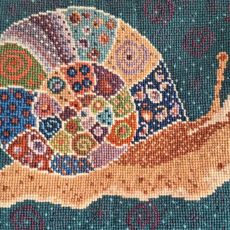 Tapestry Kit, Needlepoint Kit, Snail, Pillow, Cushion, Picture, Counted Cross Stitch, Embroidery
