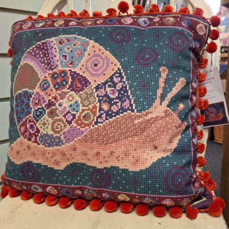 Tapestry Kit, Needlepoint Kit, Snail, Pillow, Cushion, Picture, Counted Cross Stitch, Embroidery