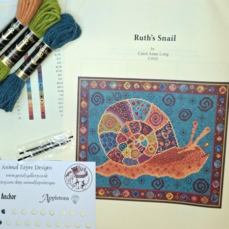 Tapestry Kit, Needlepoint Kit, Snail, Pillow, Cushion, Picture, Counted Cross Stitch, Embroidery
