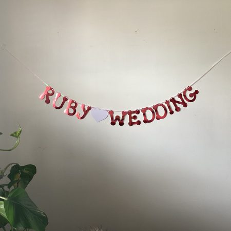 Ruby Wedding 40th Anniversary Banner Party Bunting
