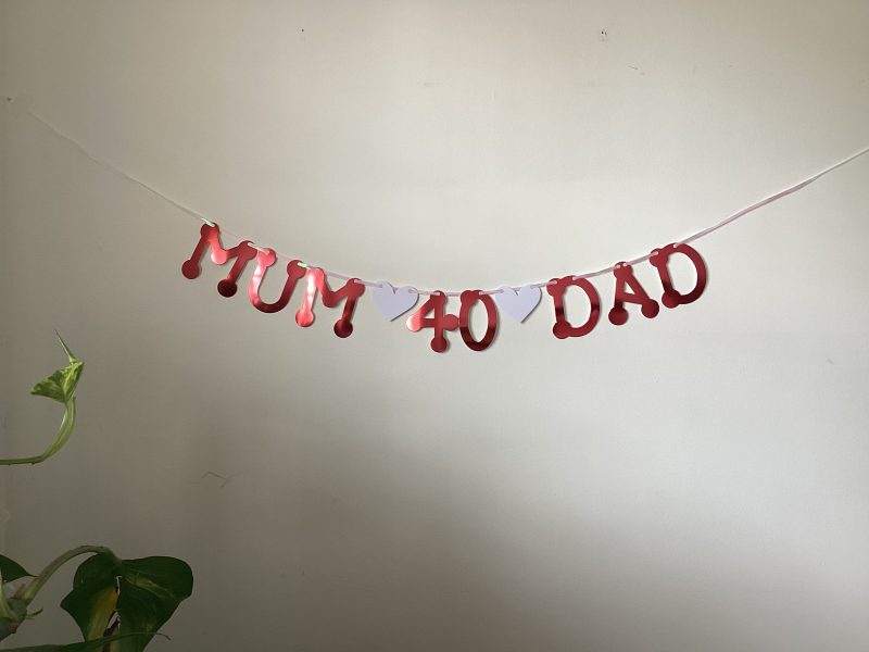 Ruby Wedding ‘Mum & Dad’ 40th Anniversary Party Banner