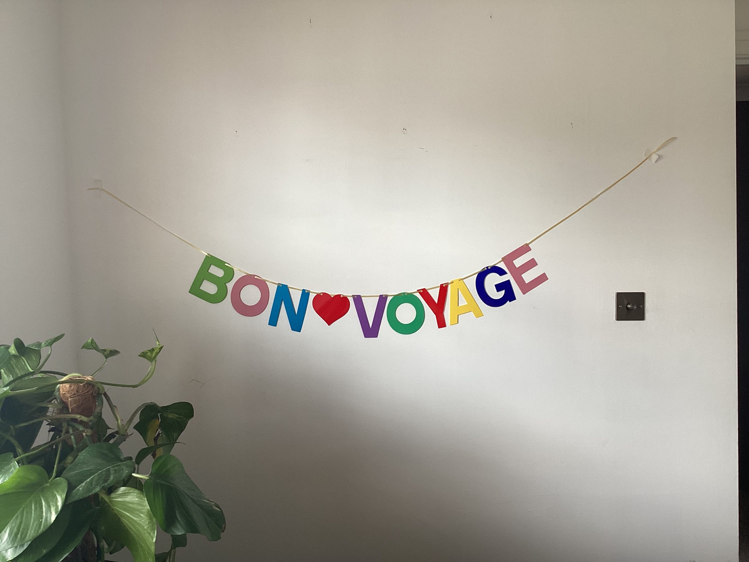 Bon Voyage Leaving travel Banner Party Bunting Decoration