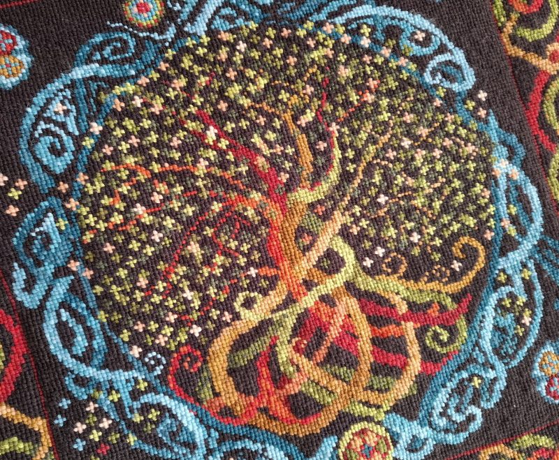 Celtic Tree Of Life Tapestry Wall-hanging Kit, Counted Cross-stitch Kit