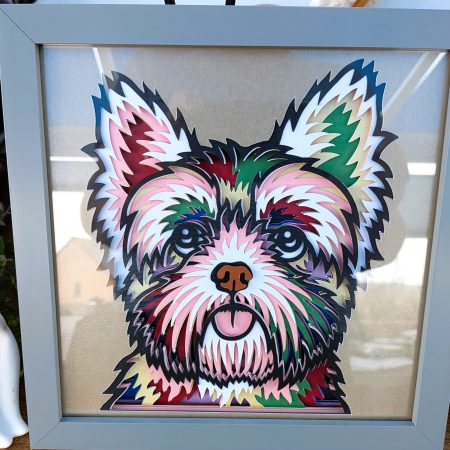 Wall Art Dog Breeds Multi Layered and multi Coloured Shadow Box wall decor
