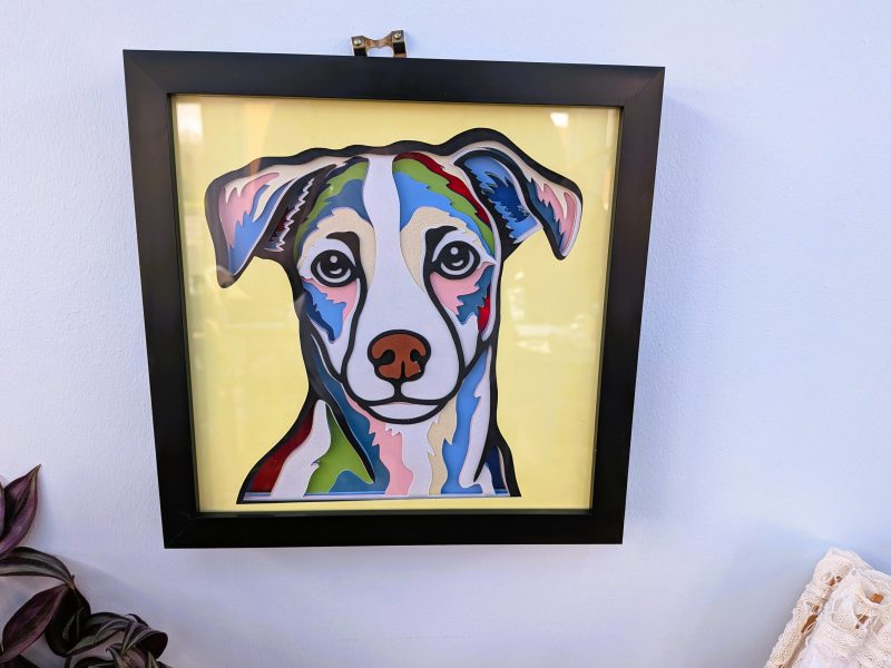 3D Wall Art Dog Breeds Multi Layered and multi Coloured Shadow Box wall decor
