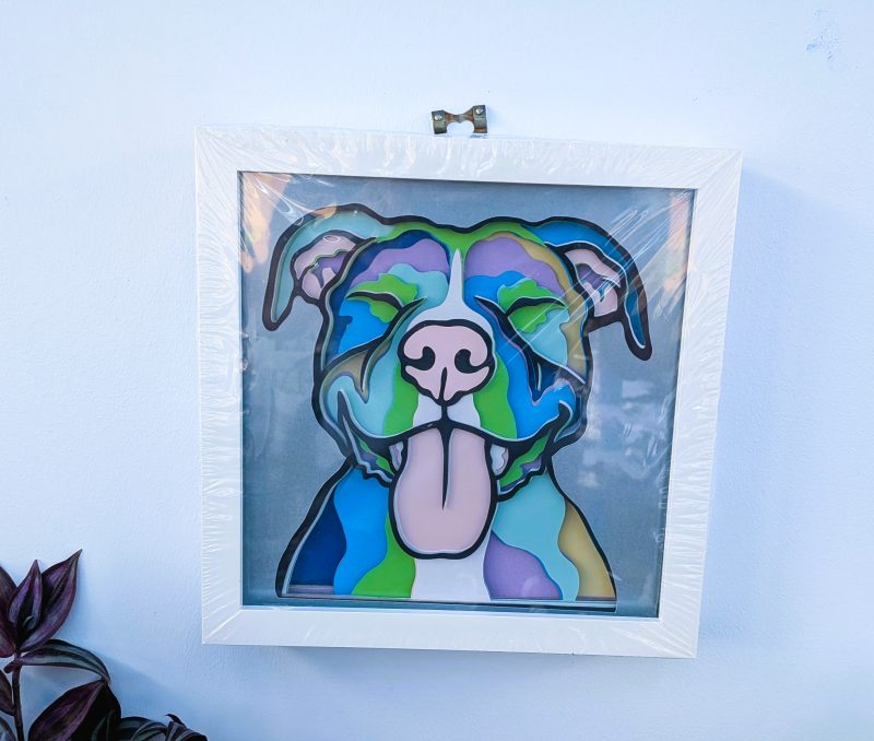 3D Wall Art Dog Breeds Multi Layered and multi Coloured Shadow Box wall decor