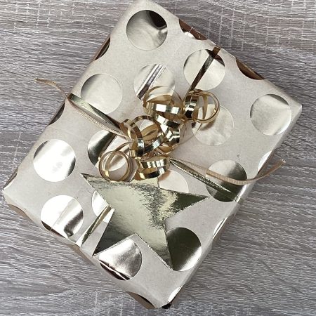 12 Gold Star Christmas Birthday Gift Tags