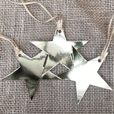 12 Gold Star Christmas Birthday Gift Tags