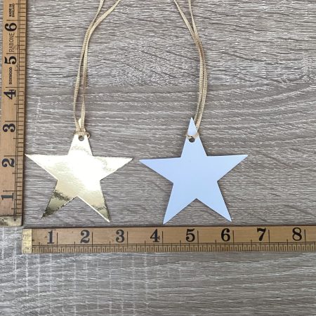 12 Gold Star Christmas Birthday Gift Tags