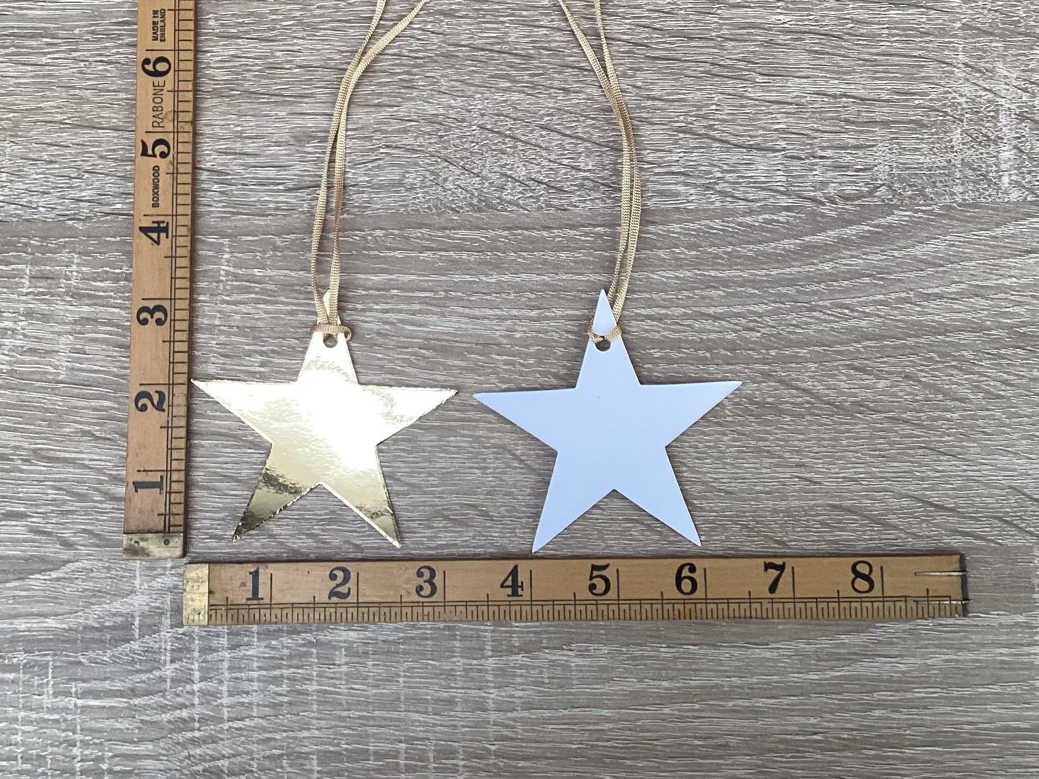 12 Gold Star Christmas Birthday Gift Tags