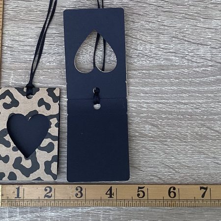 Leopard Print & Love Heart Gift Tags x 6
