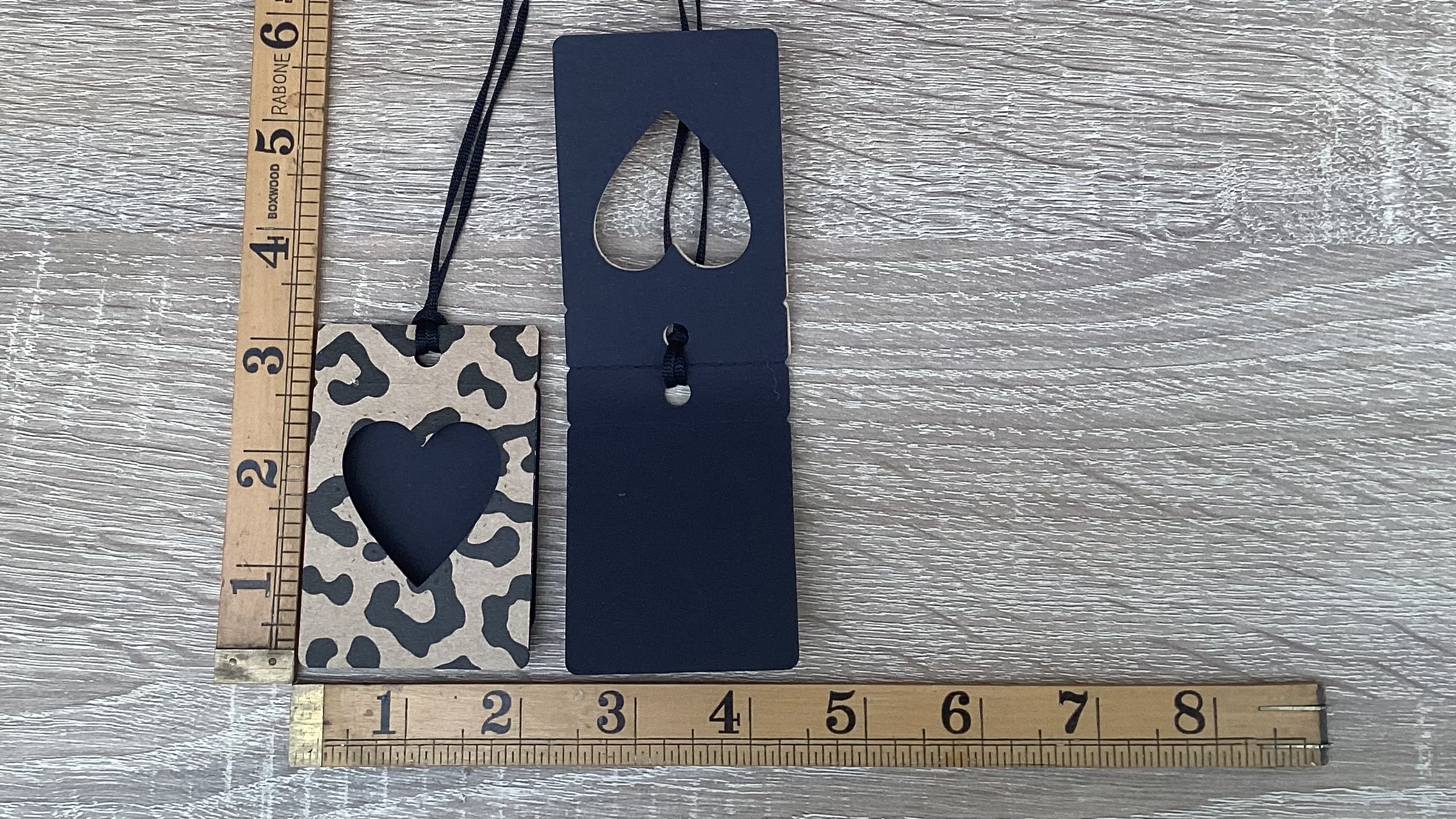 Leopard Print & Love Heart Gift Tags x 6