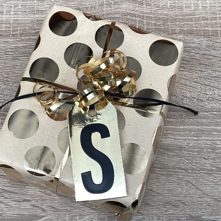 Personalised Initial Letter Christmas Gift Tags x 12