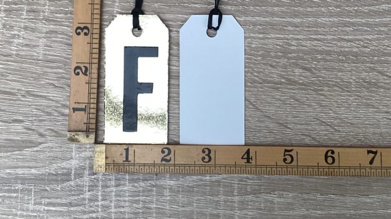 Personalised Initial Letter Christmas Gift Tags x 12