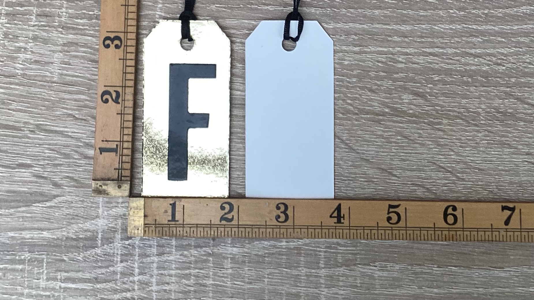 Personalised Initial Letter Christmas Gift Tags x 12