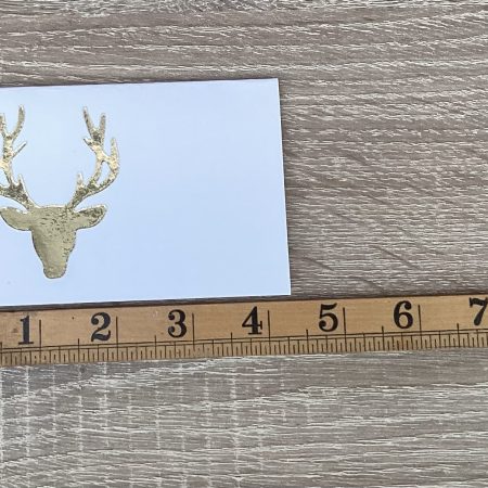 Christmas Stag Place Card Setting x 12 White & Gold