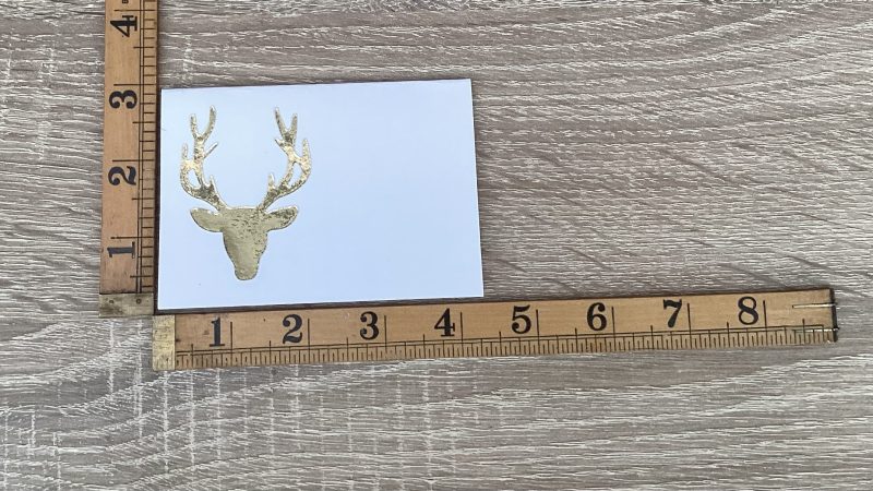 Christmas Stag Place Card Setting x 12 White & Gold