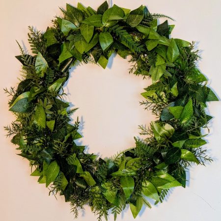 Green Leaves and Foliage Faux Wreath
