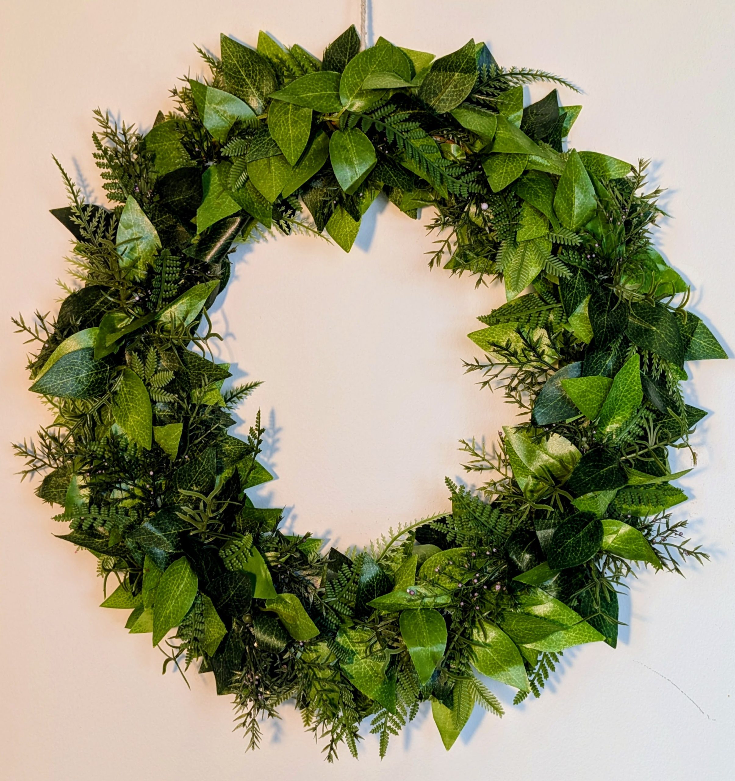 Green Leaves and Foliage Faux Wreath