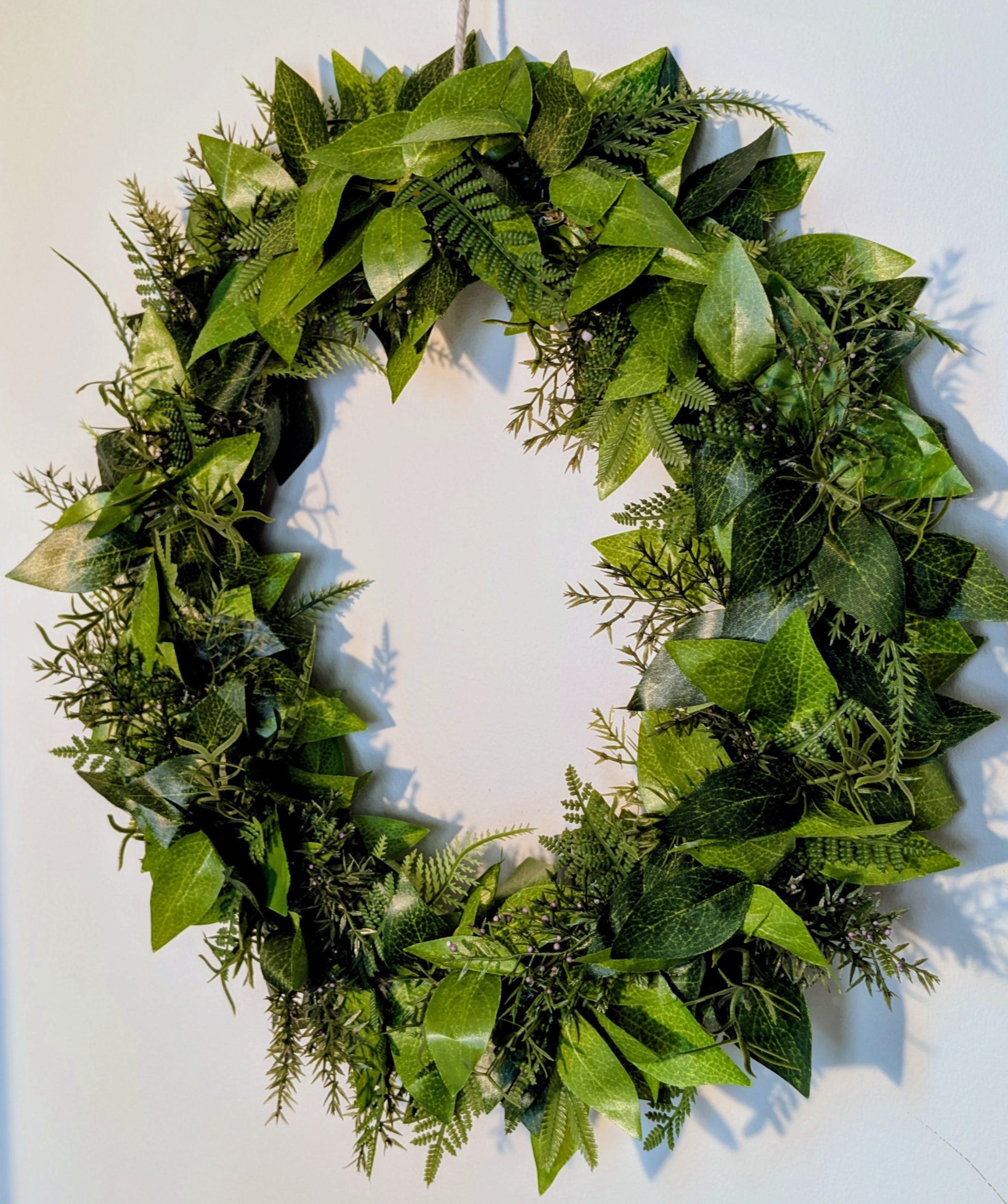 Green Leaves and Foliage Faux Wreath